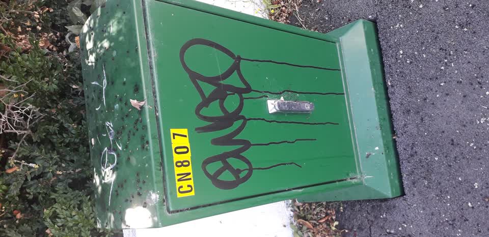 The photograph attached to this graffiti report