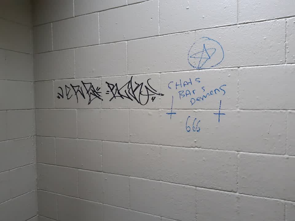 The photograph attached to this graffiti report