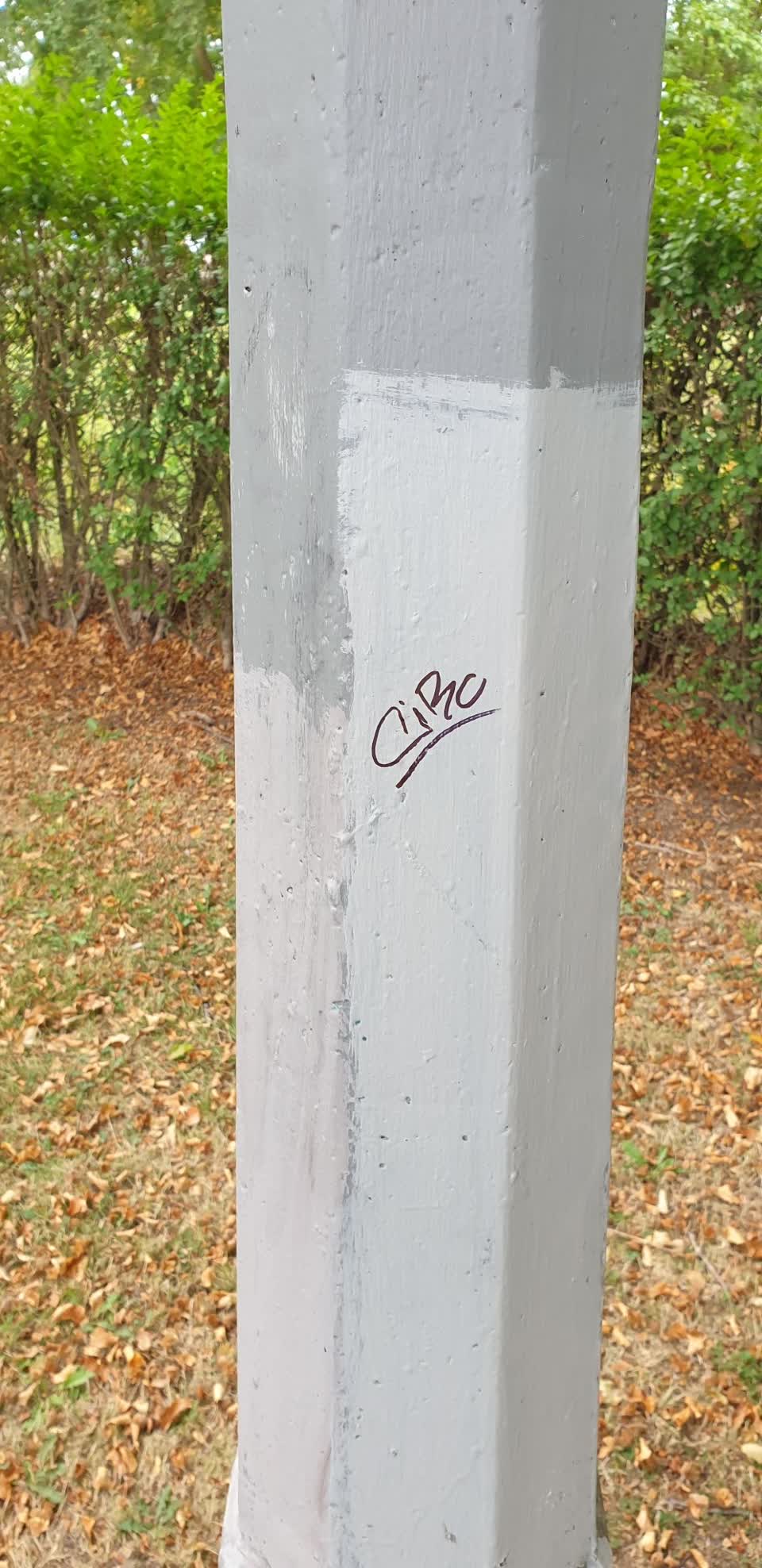 The photograph attached to this graffiti report