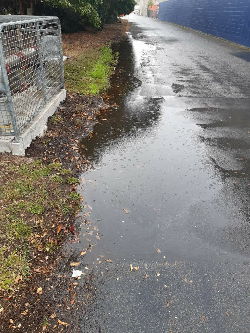 The photograph attached to this water leak report