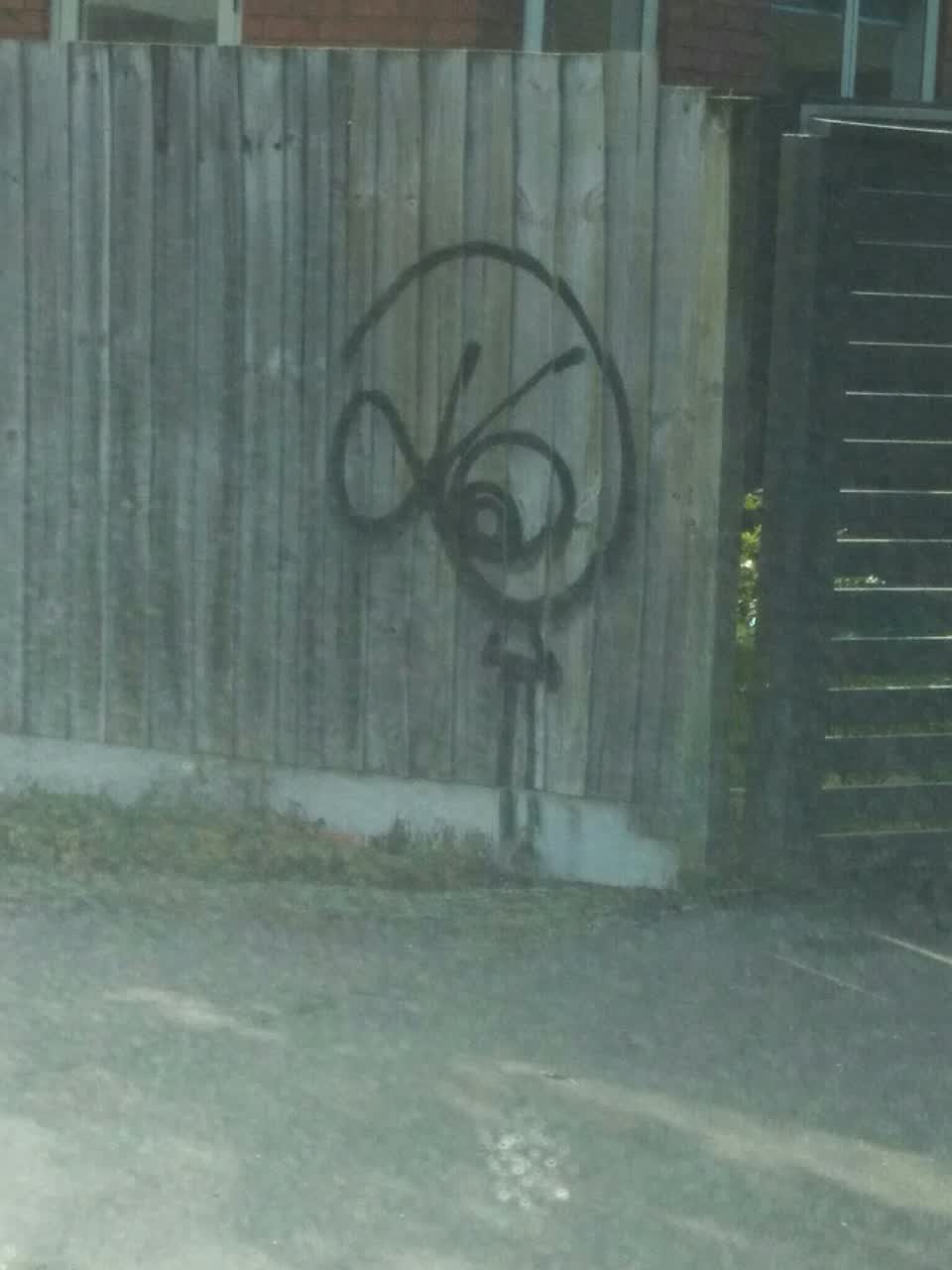 The photograph attached to this graffiti report