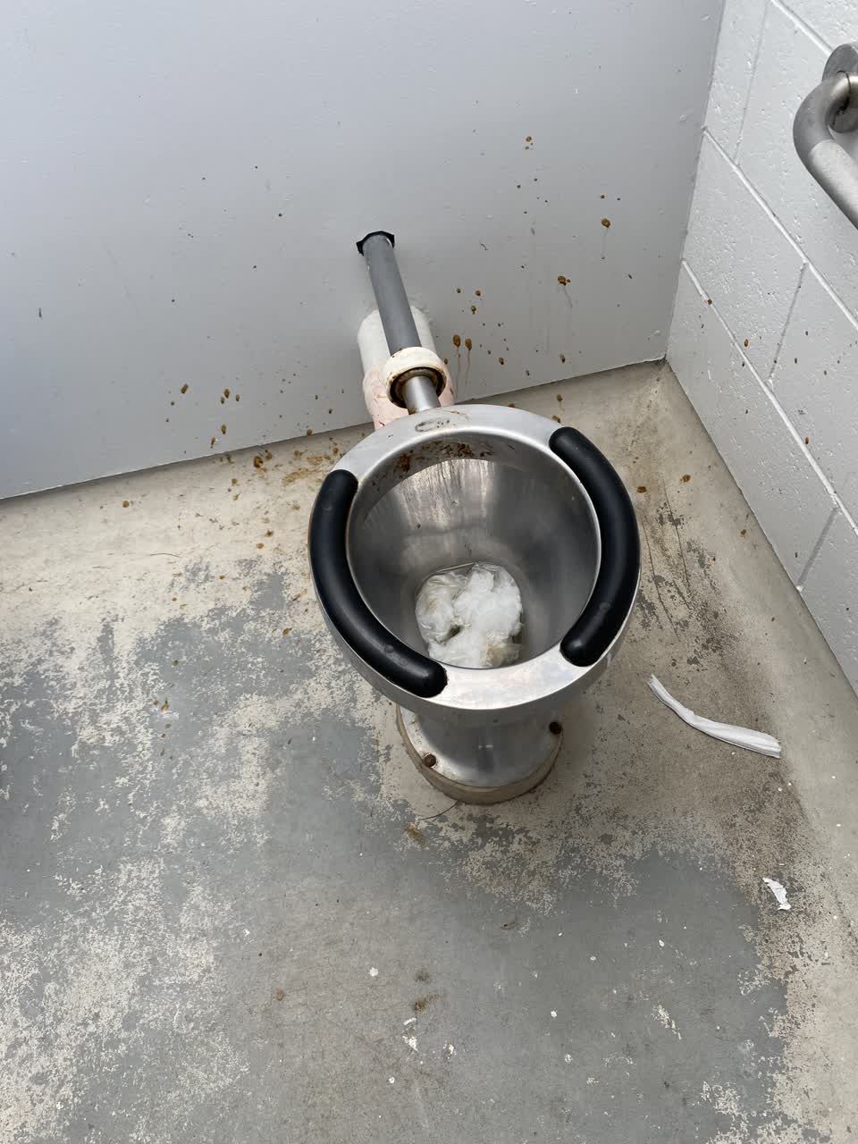 The photograph attached to this sewer odour report
