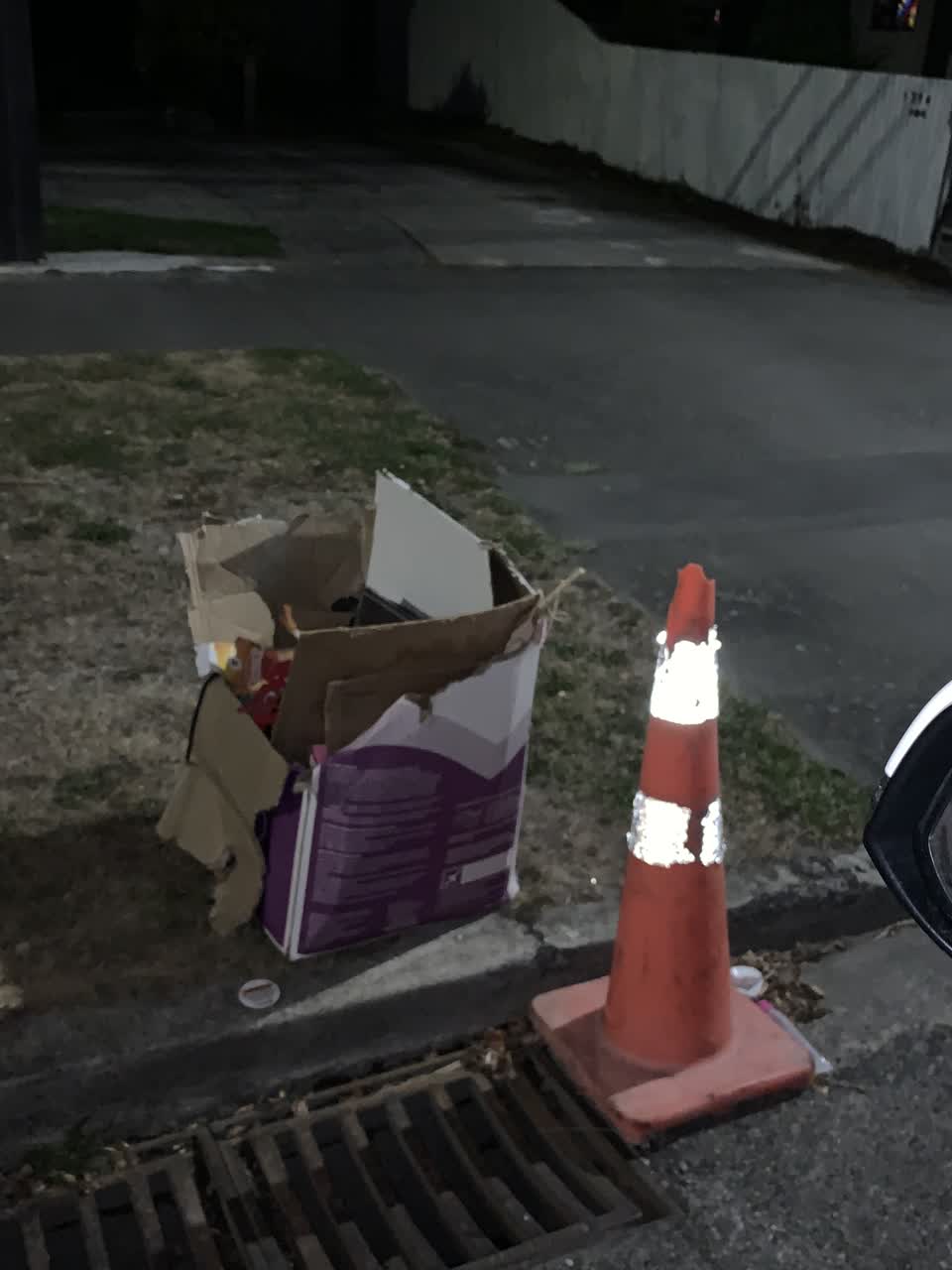 The photograph attached to this rubbish/recycling report