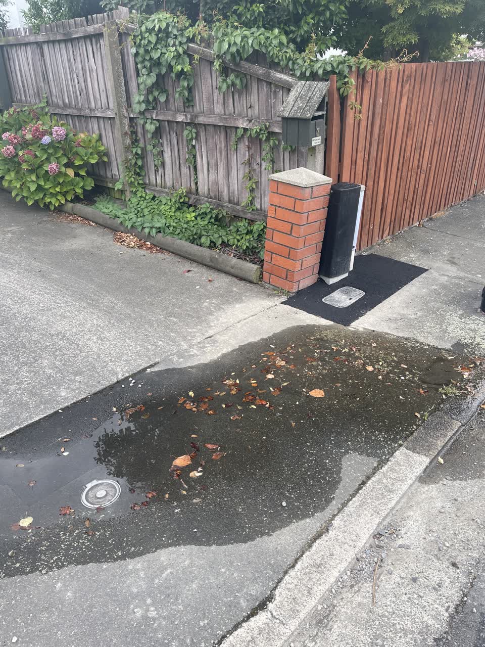 The photograph attached to this water leak report