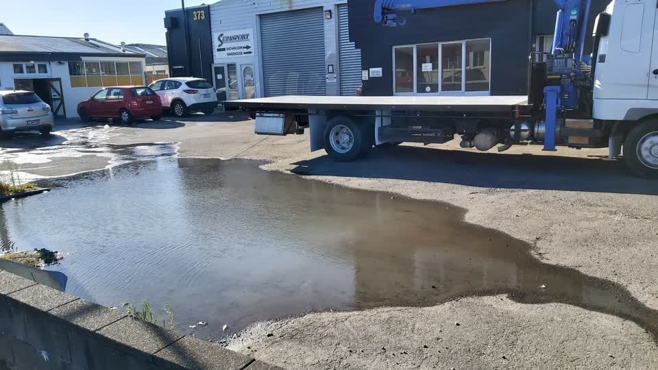 The photograph attached to this water leak report