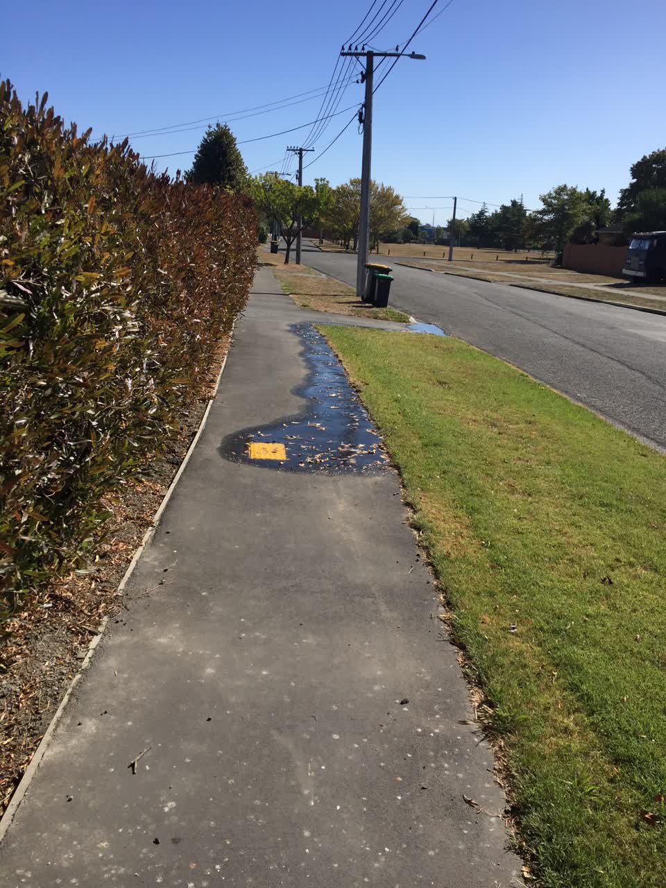 The photograph attached to this water leak report