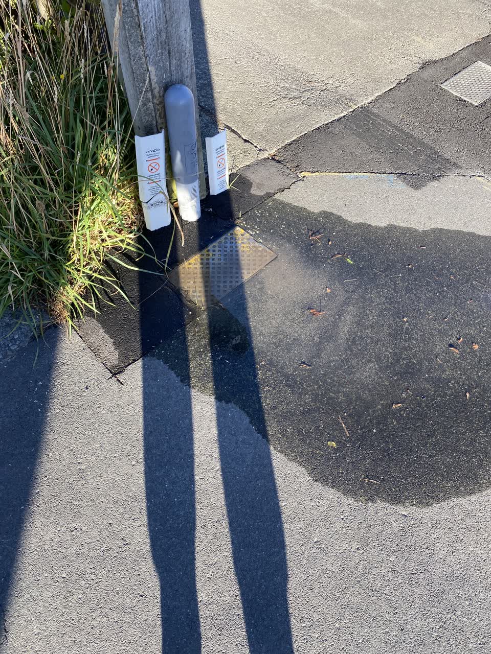 The photograph attached to this water leak report