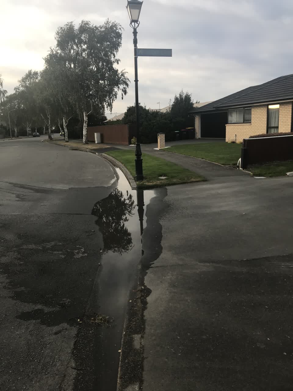 The photograph attached to this water leak report
