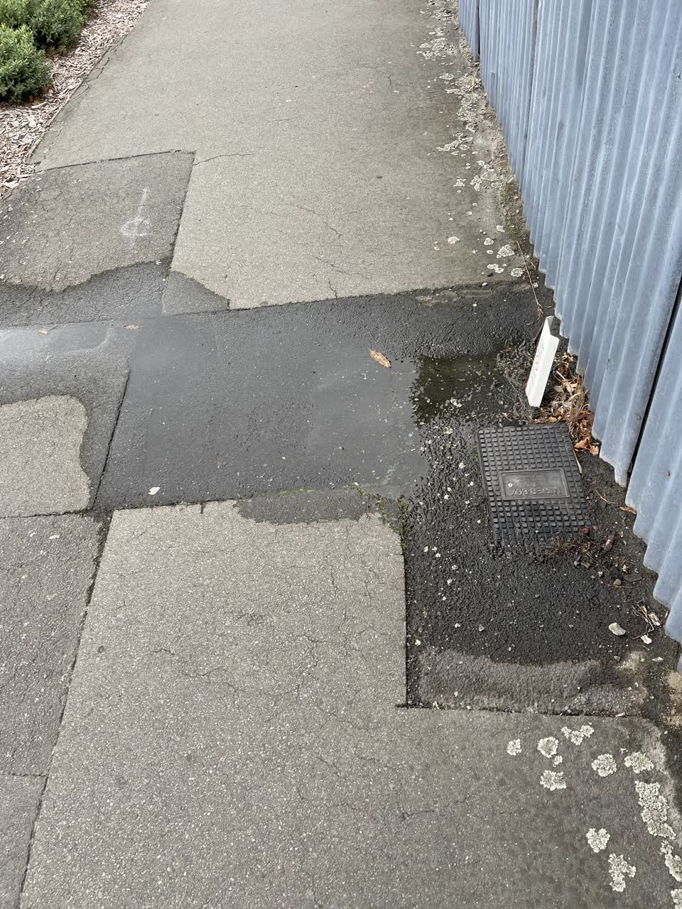 The photograph attached to this water leak report
