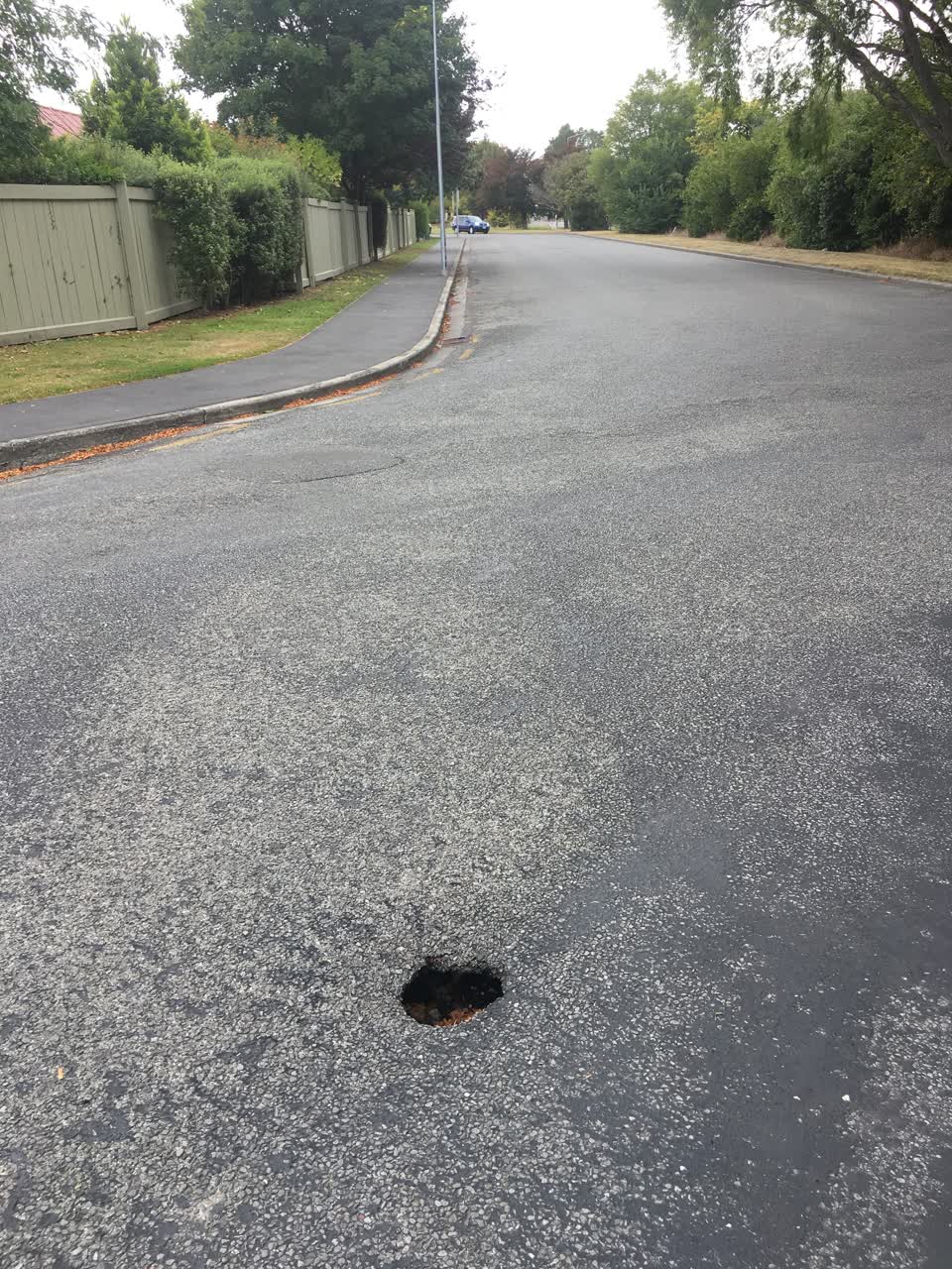 The photograph attached to this roading/streets report