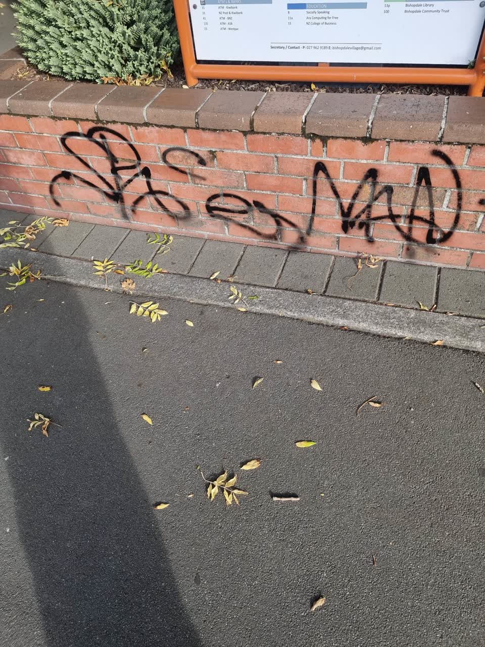 The photograph attached to this graffiti report