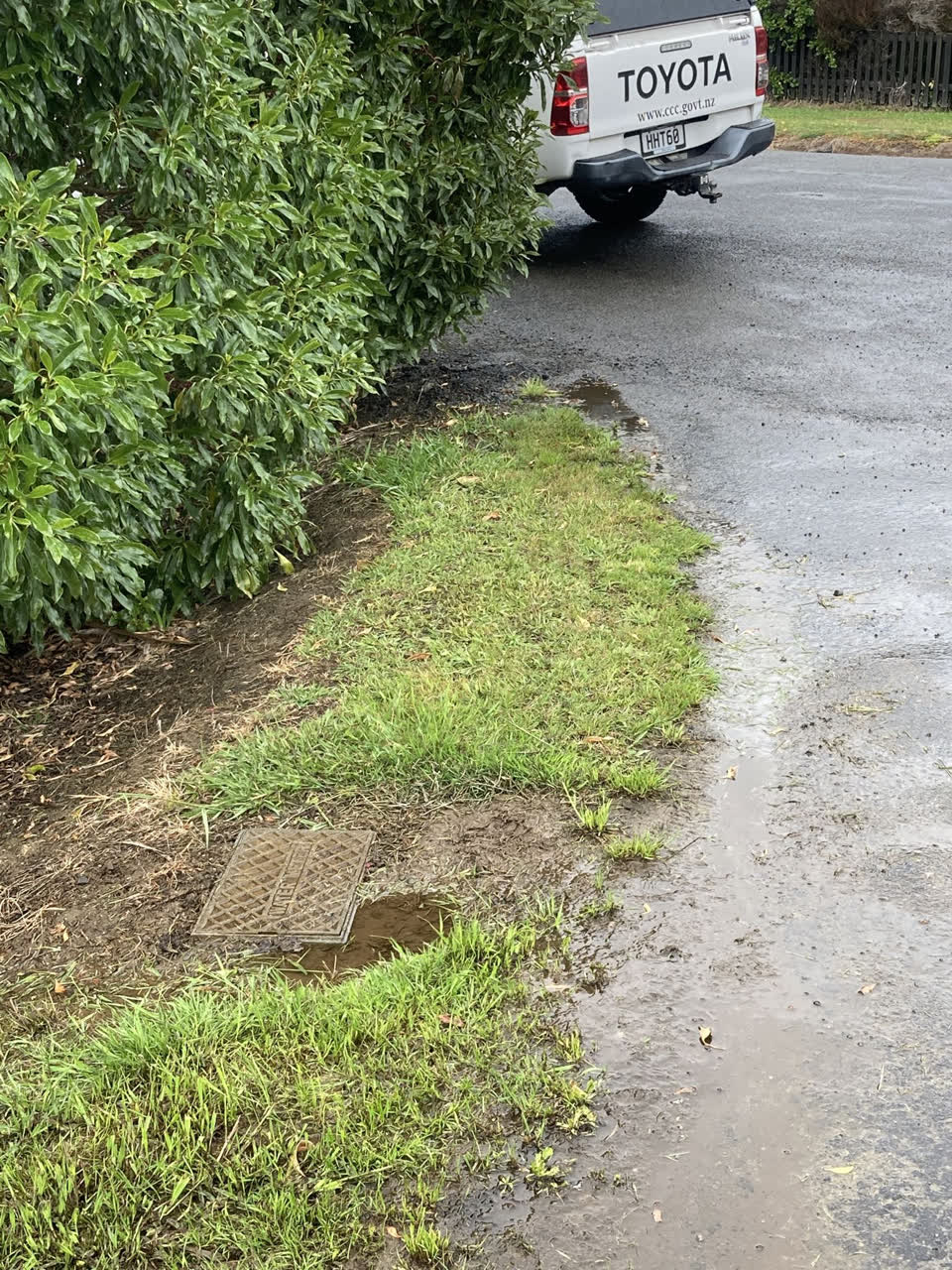 The photograph attached to this water leak report