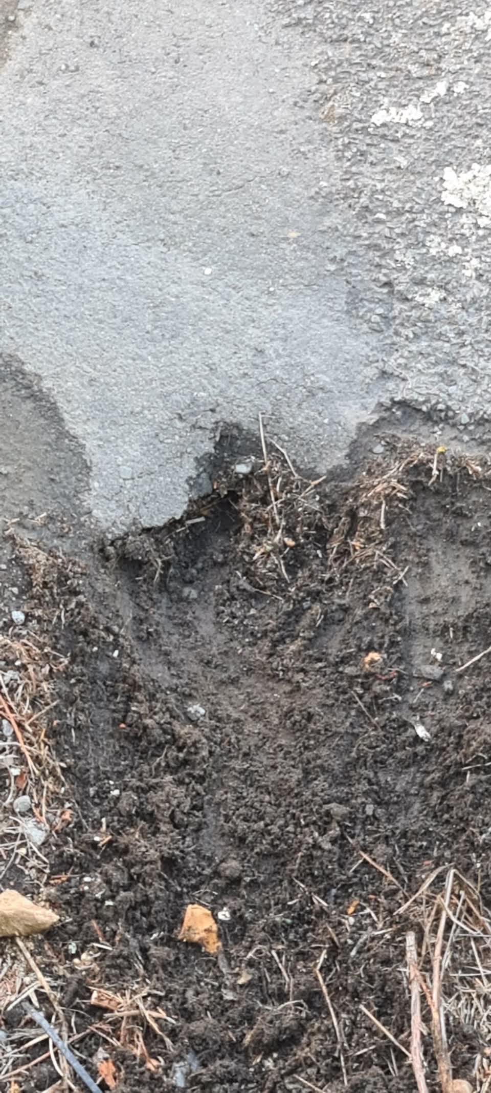 The photograph attached to this roading/streets report