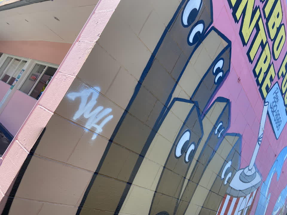 The photograph attached to this graffiti report