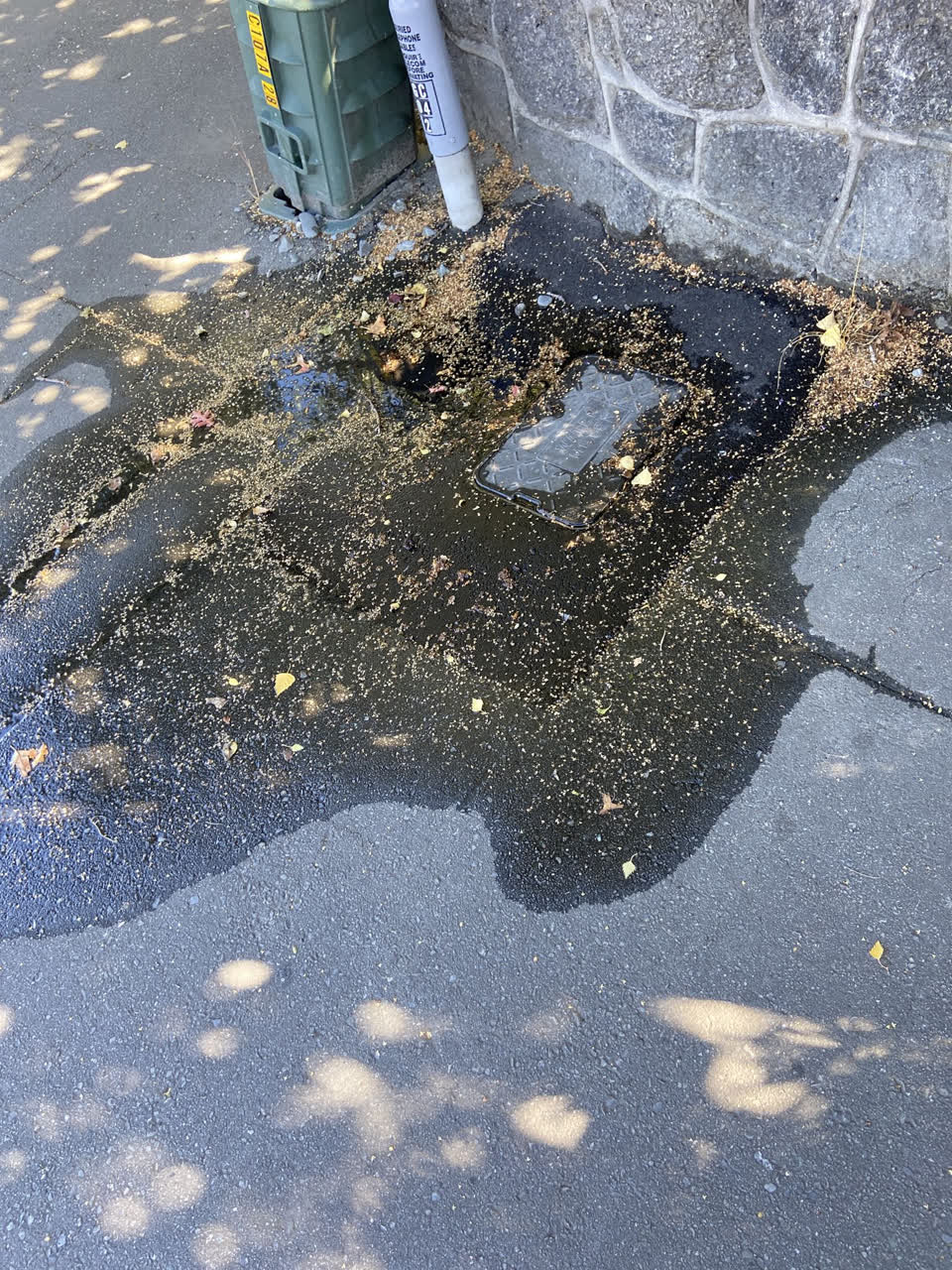 The photograph attached to this water leak report
