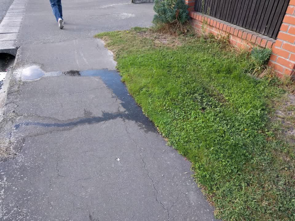 The photograph attached to this water leak report