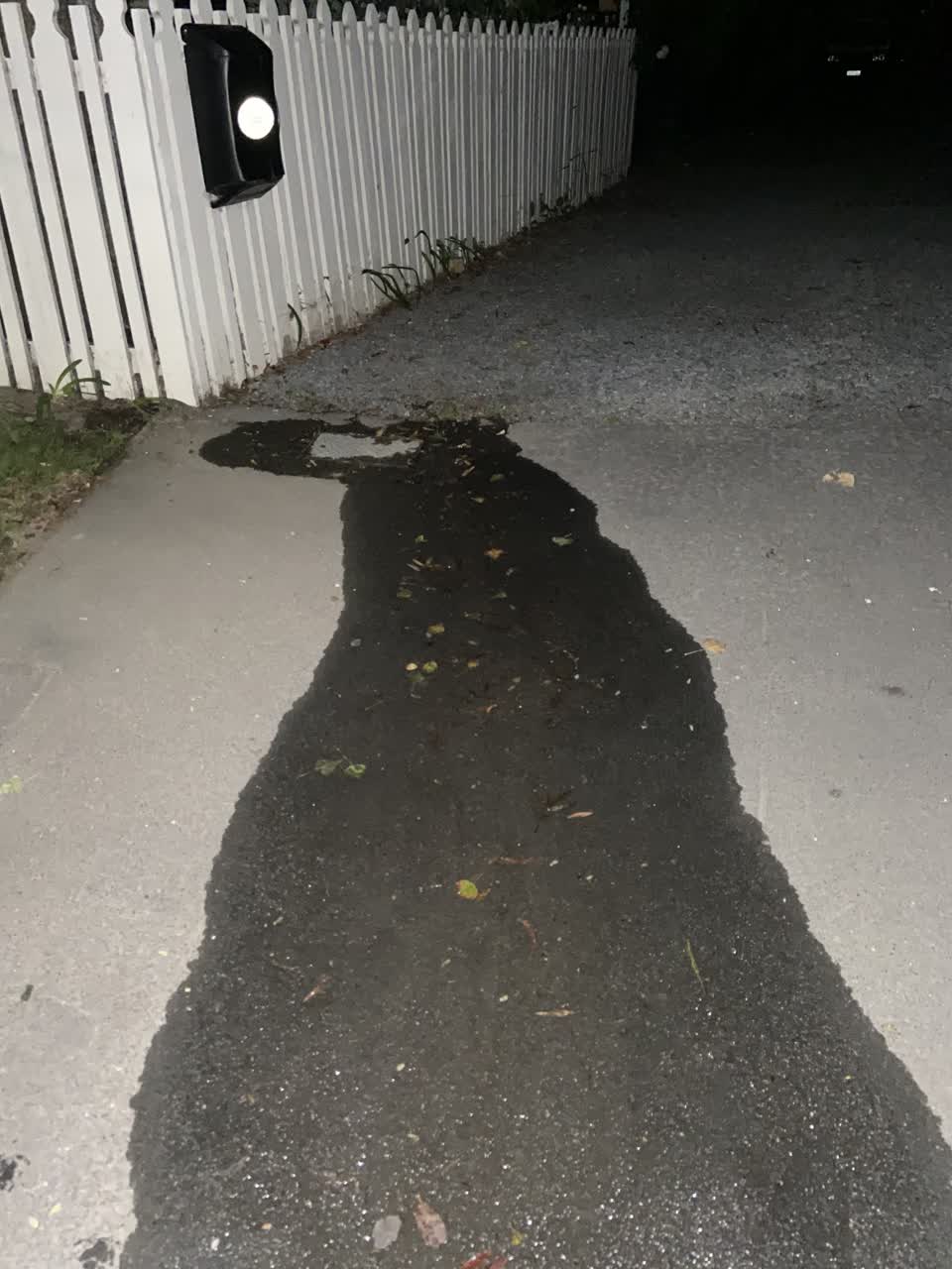 The photograph attached to this water leak report