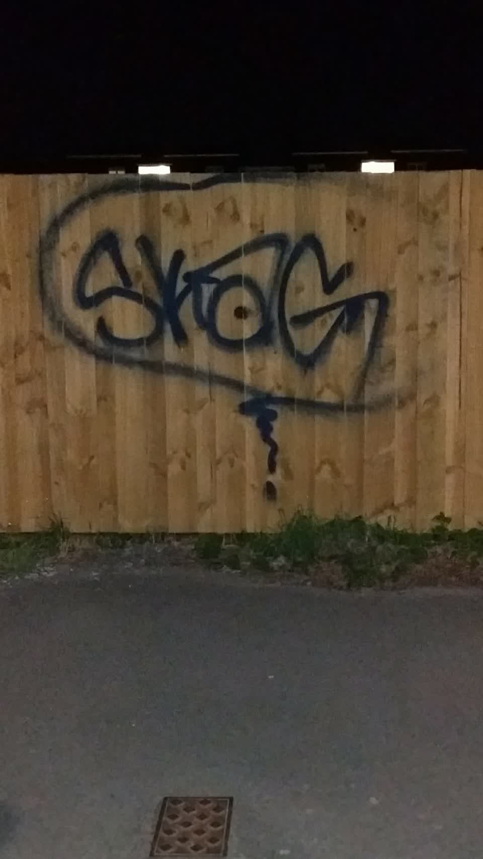 The photograph attached to this graffiti report