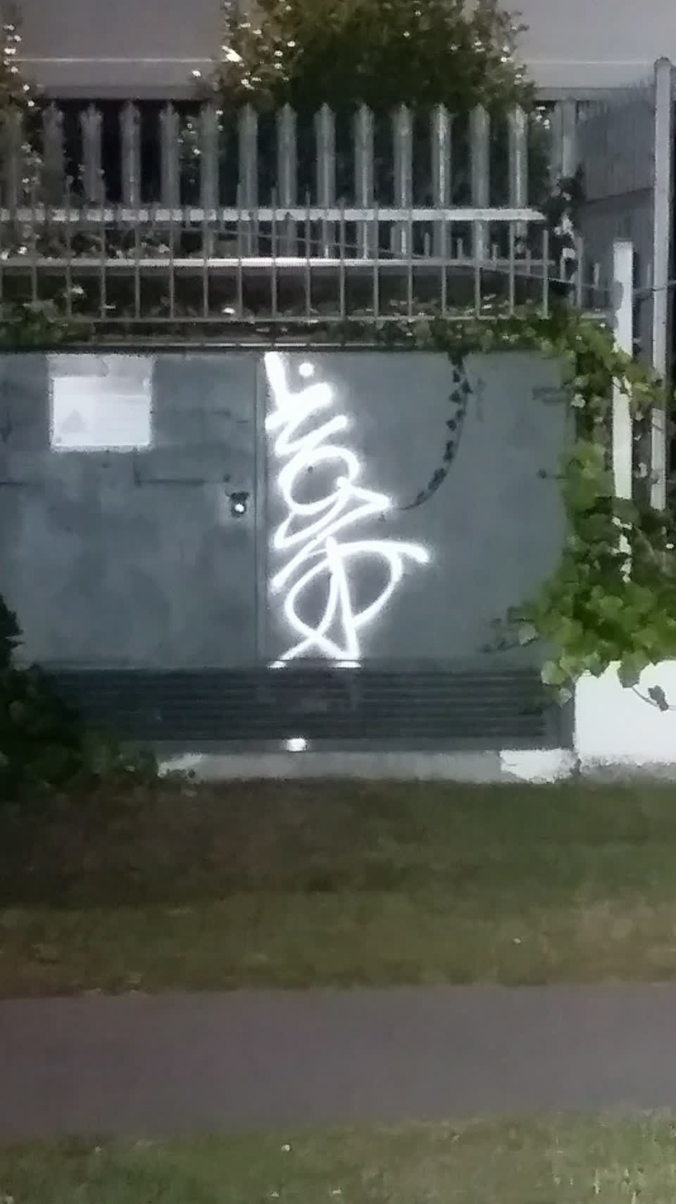 The photograph attached to this graffiti report
