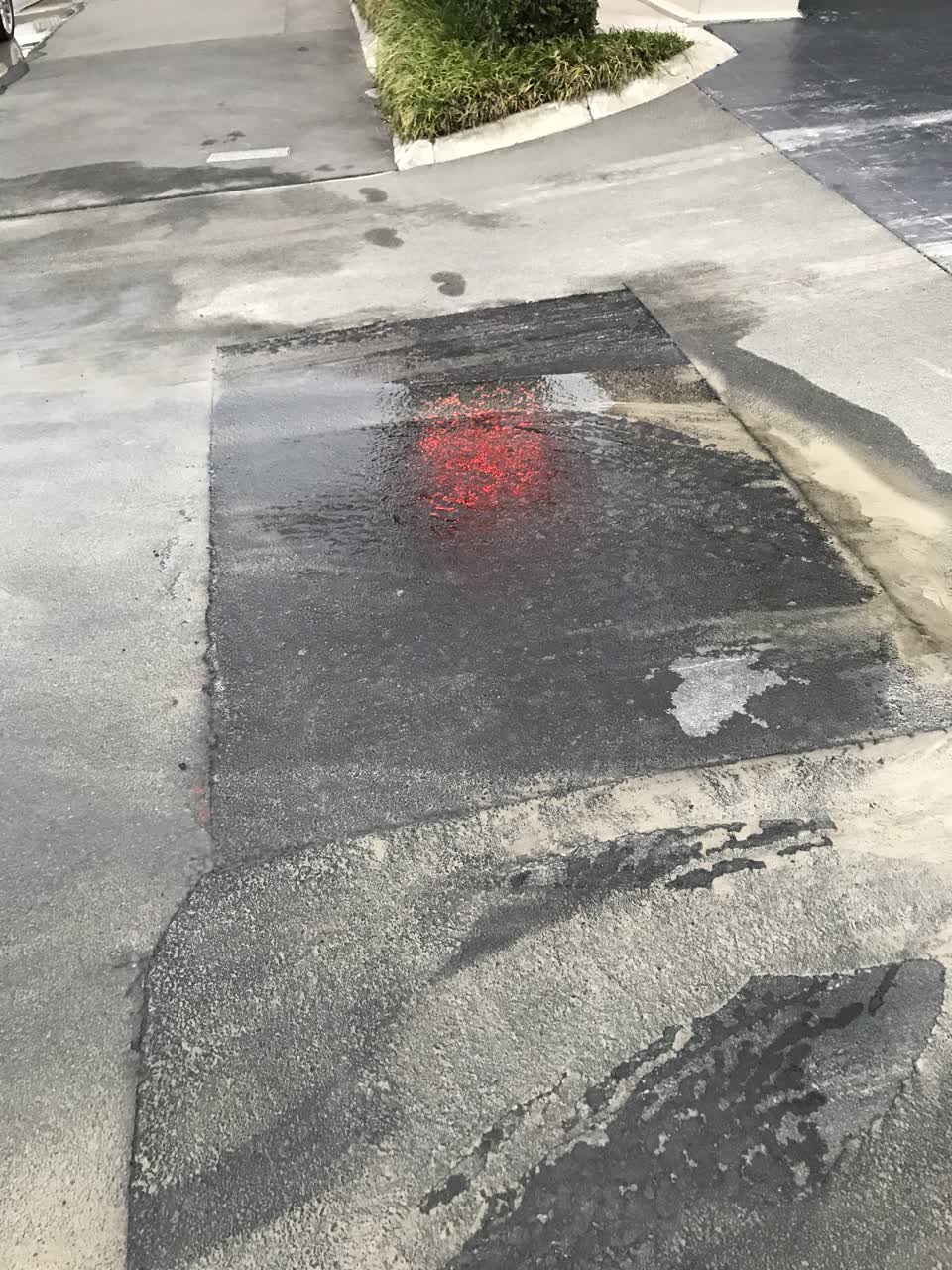 The photograph attached to this water leak report