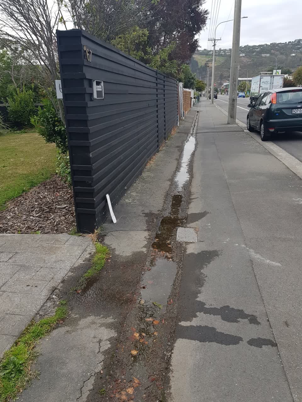 The photograph attached to this flooding report