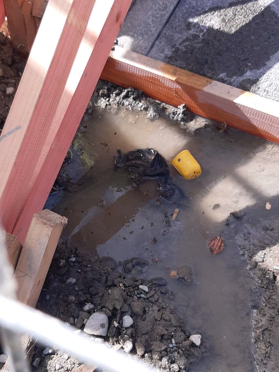 The photograph attached to this water leak report
