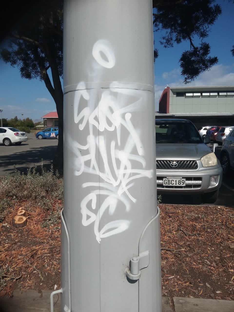 The photograph attached to this graffiti report