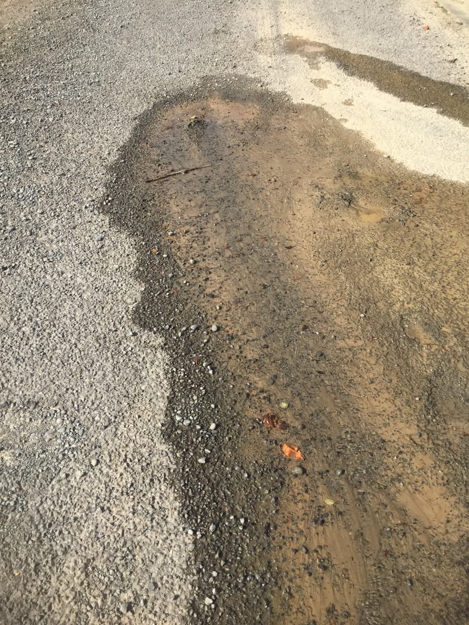 The photograph attached to this water leak report