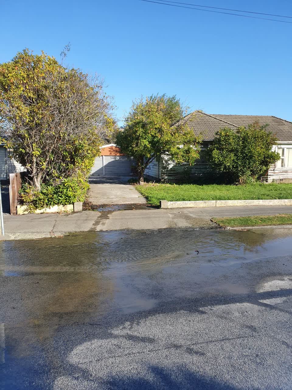 The photograph attached to this water leak report
