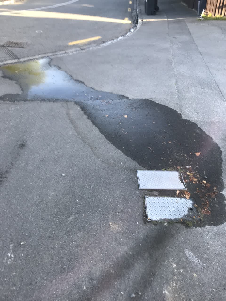 The photograph attached to this water leak report