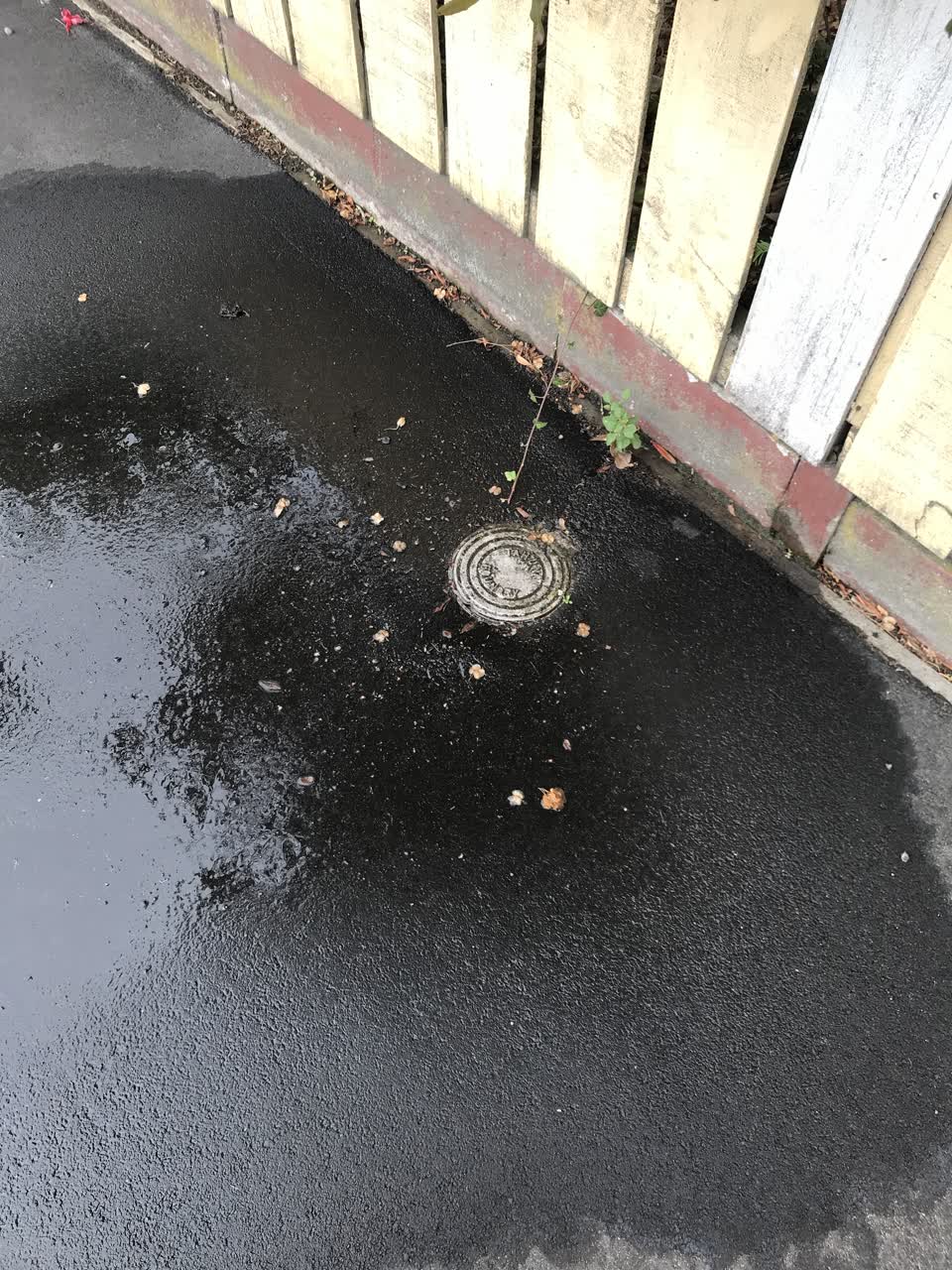 The photograph attached to this water leak report