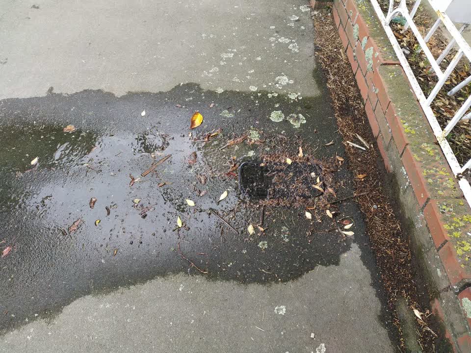 The photograph attached to this water leak report