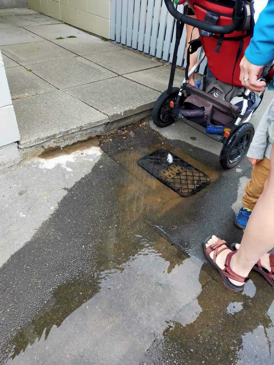 The photograph attached to this water leak report