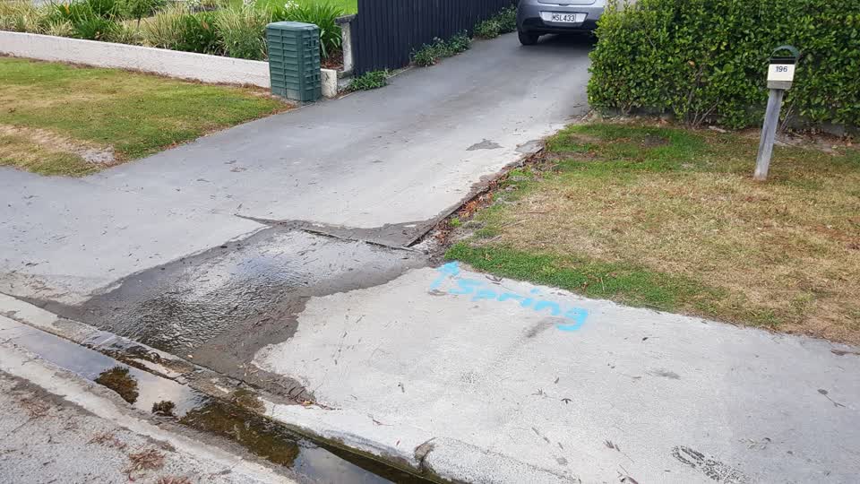 The photograph attached to this water leak report