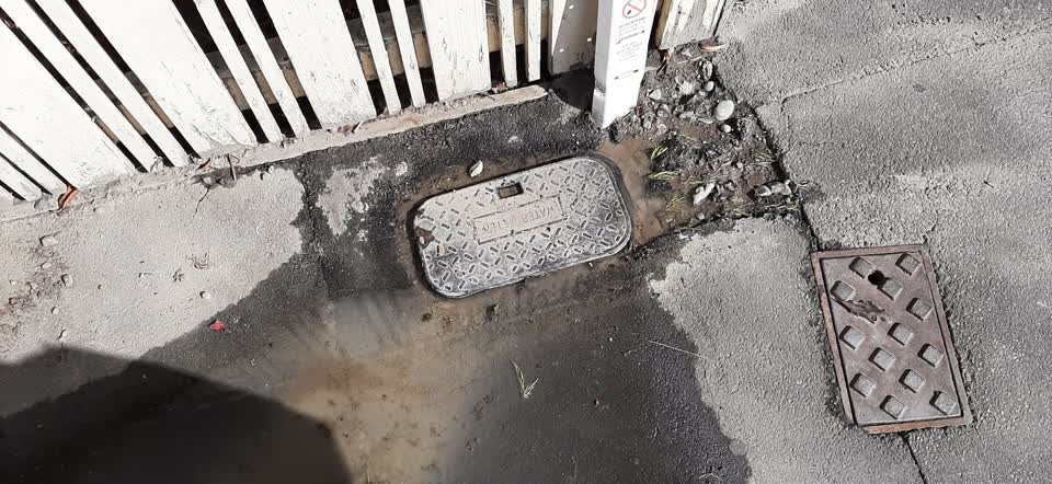 The photograph attached to this water leak report