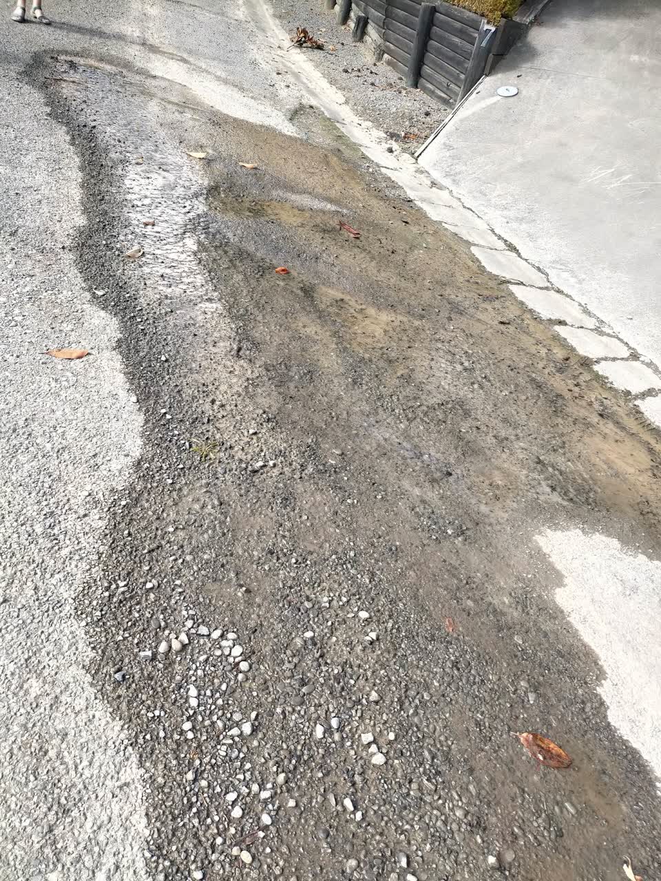 The photograph attached to this water leak report