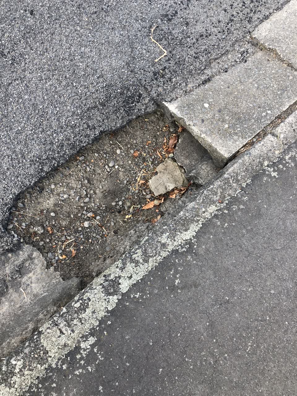 The photograph attached to this roading/streets report