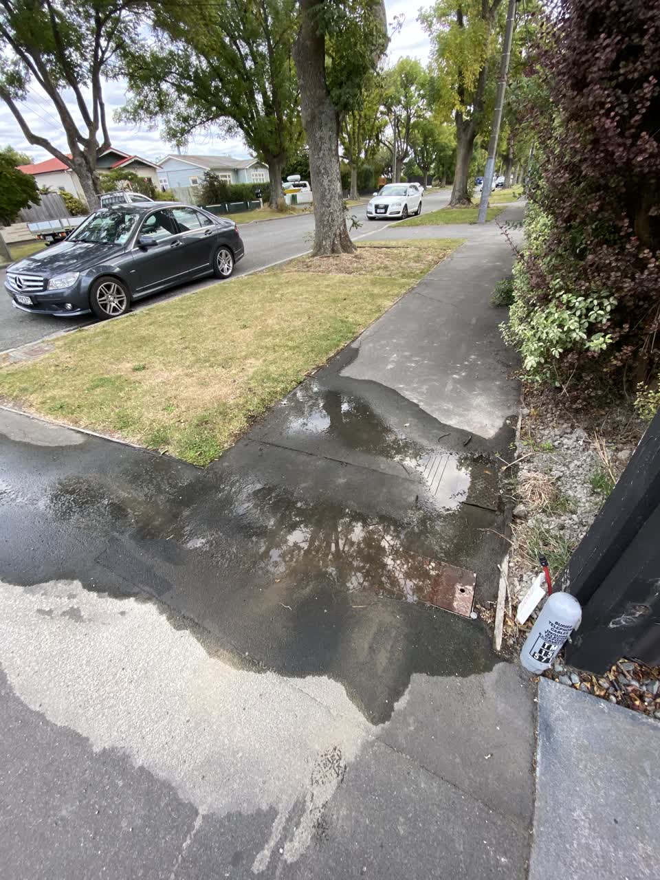 The photograph attached to this water leak report