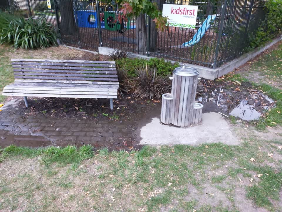 The photograph attached to this water leak report