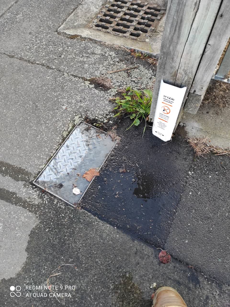 The photograph attached to this water leak report