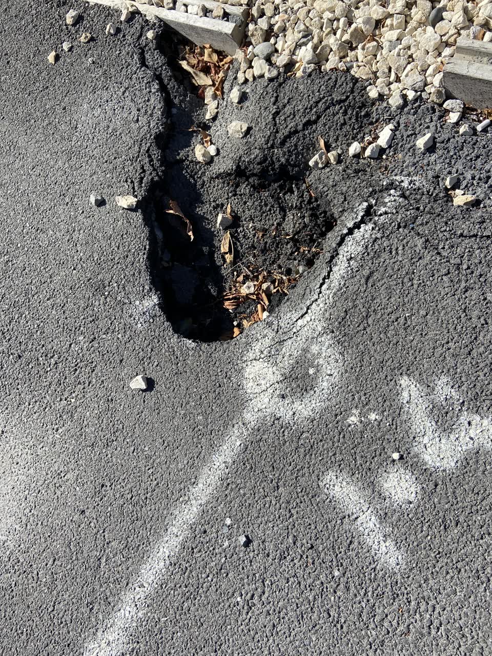 The photograph attached to this roading/streets report