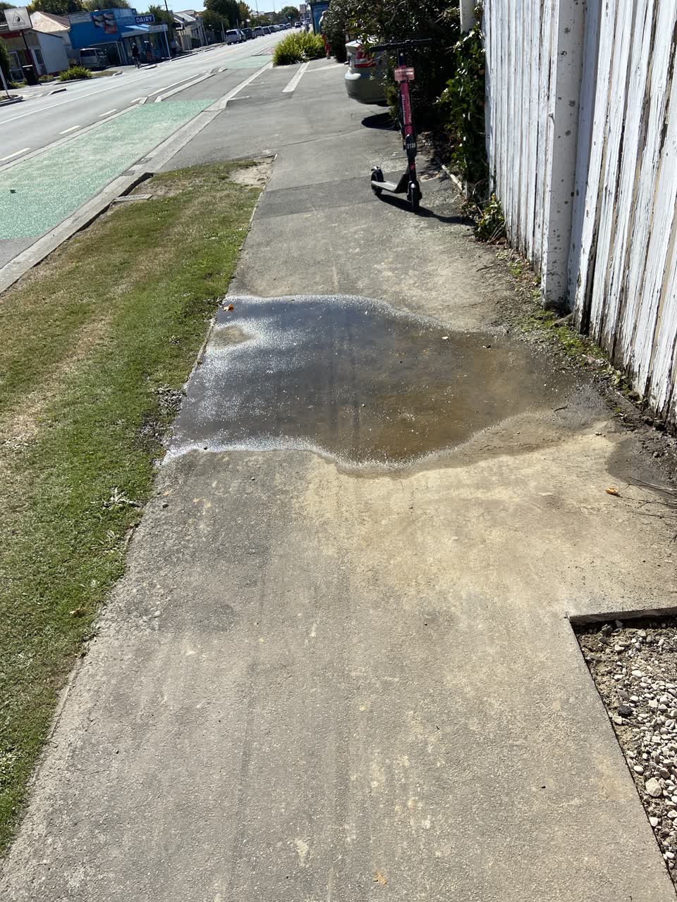 The photograph attached to this water leak report
