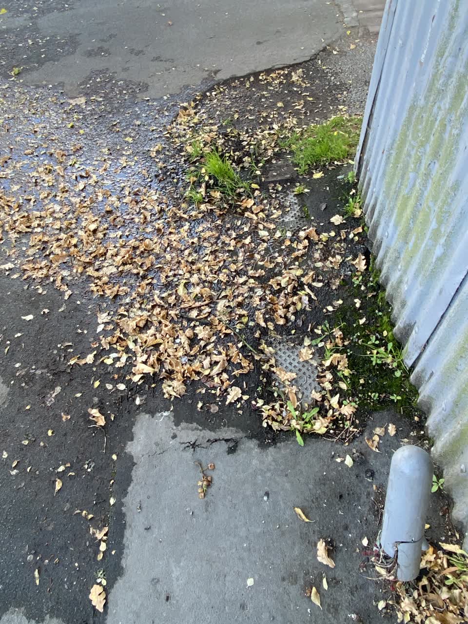 The photograph attached to this water leak report