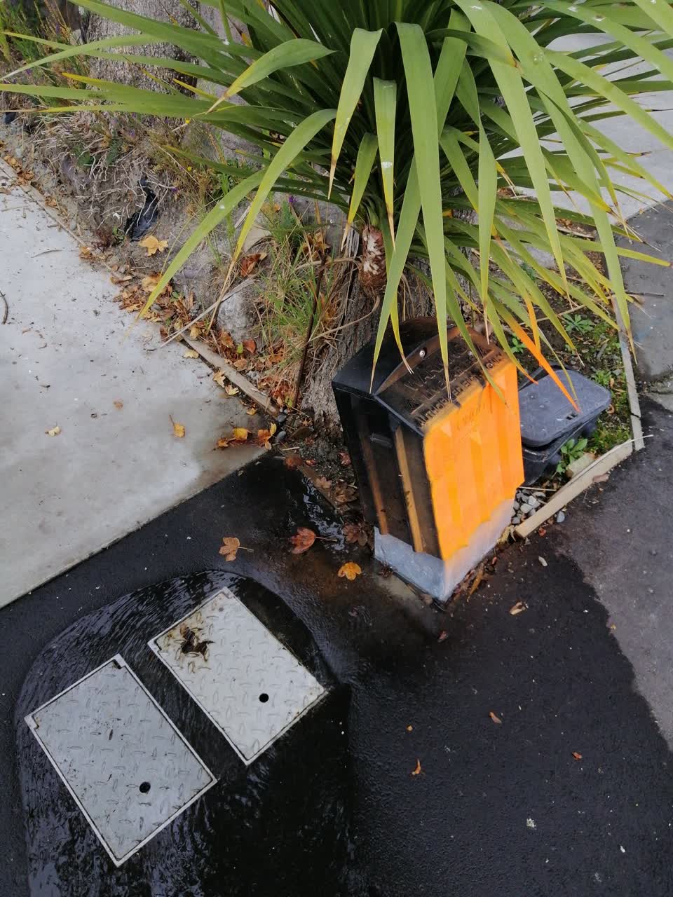 The photograph attached to this water leak report