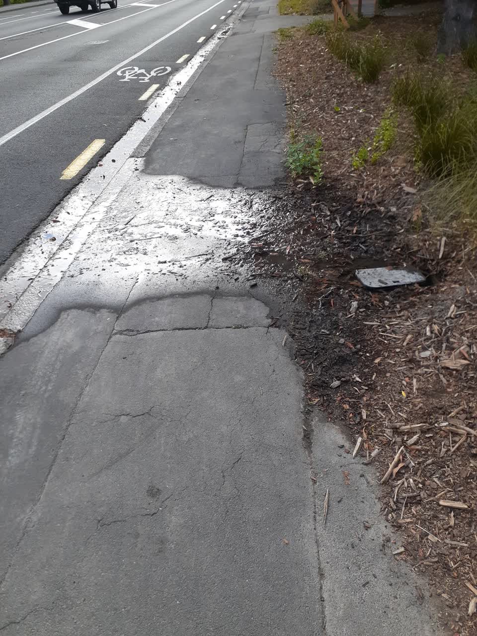 The photograph attached to this flooding report