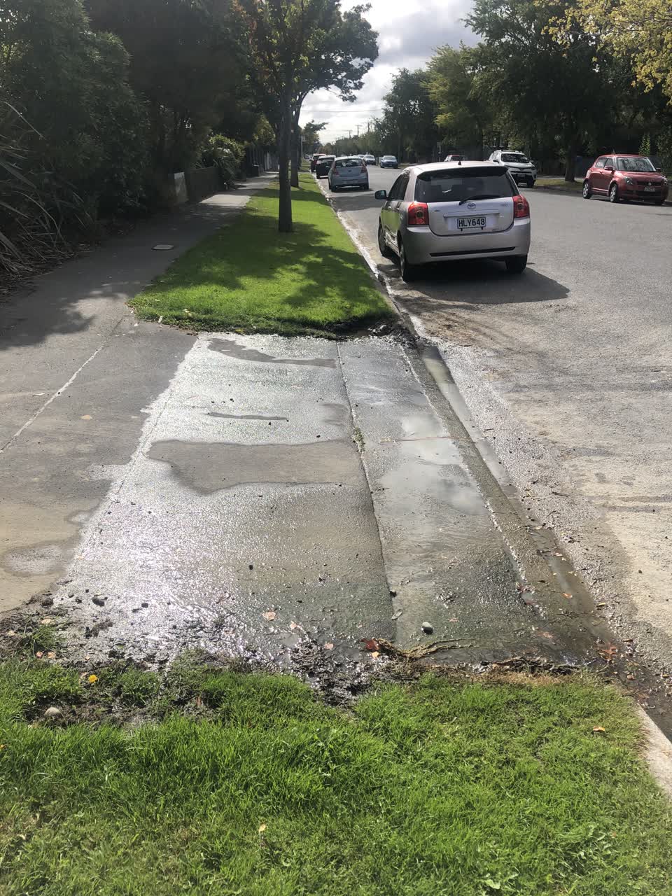 The photograph attached to this flooding report