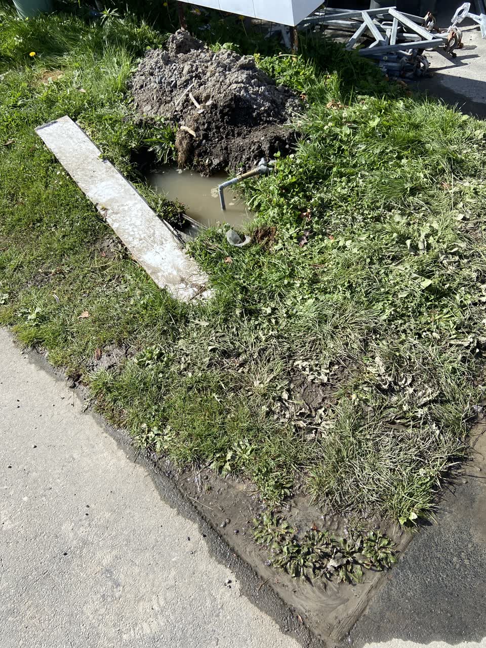 The photograph attached to this water leak report