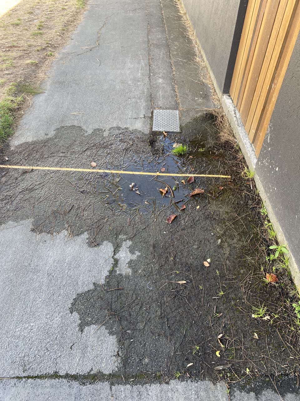 The photograph attached to this water leak report