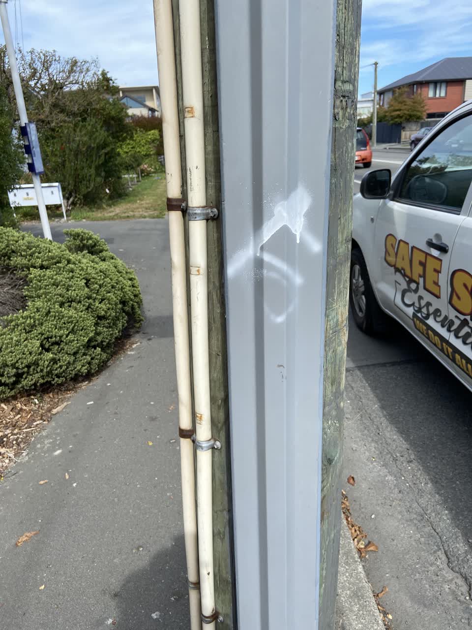 The photograph attached to this graffiti report