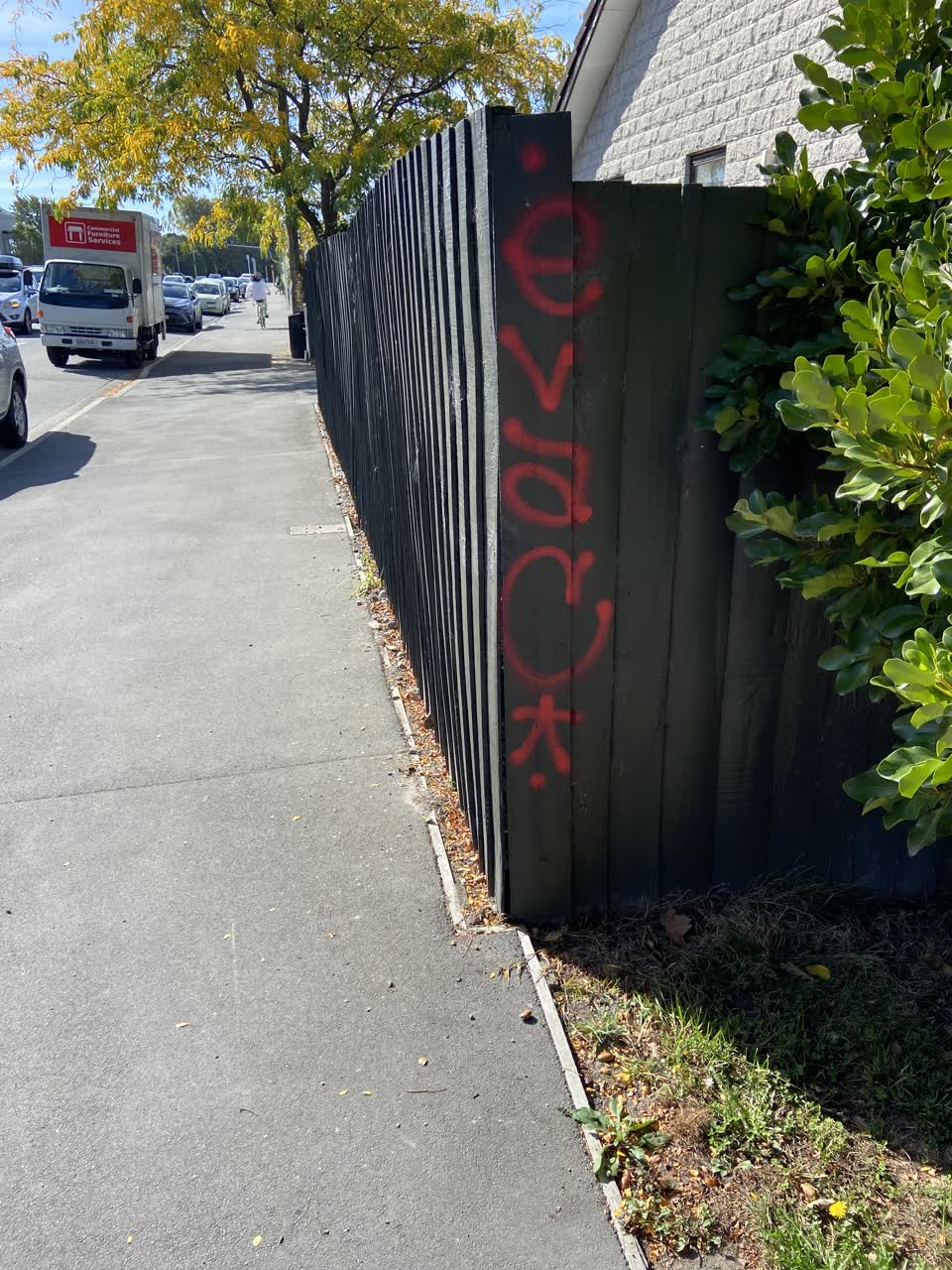 The photograph attached to this graffiti report
